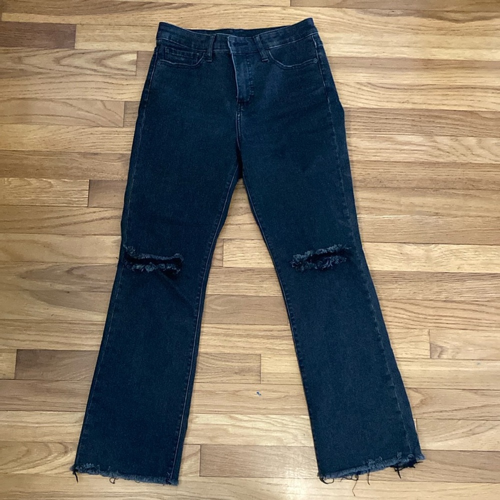 Women's Black Distressed Jeans size 4 Uniqlo